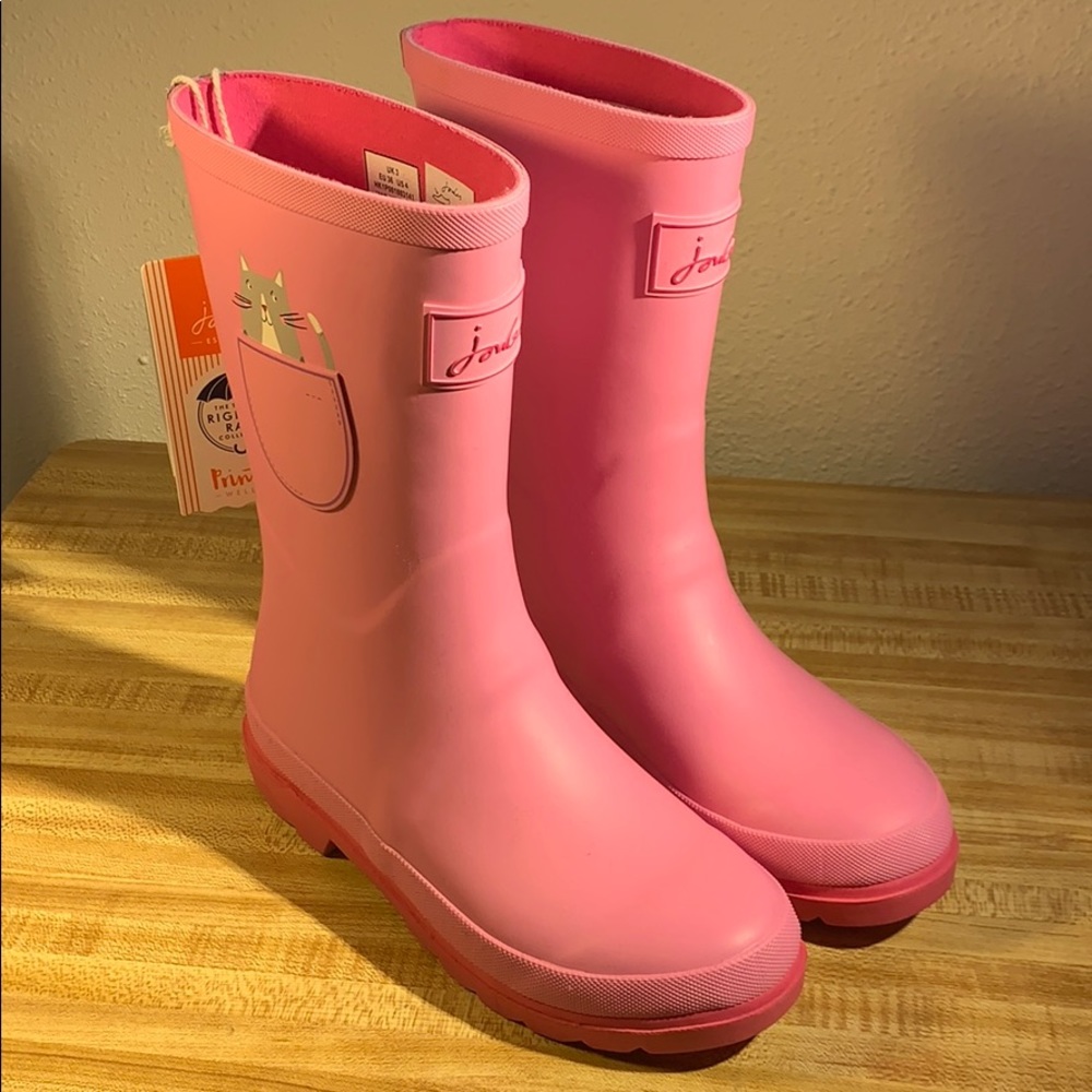 Joules Pink Rain Boots (Youth)